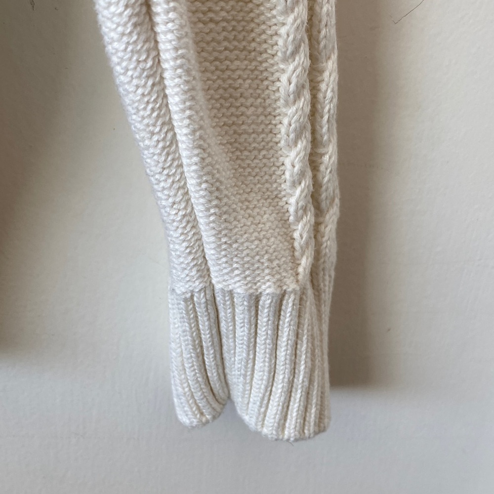 L.L. Bean Classic Cream Cable Knit Sweater - Picture 7 of 8